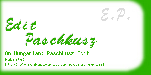 edit paschkusz business card